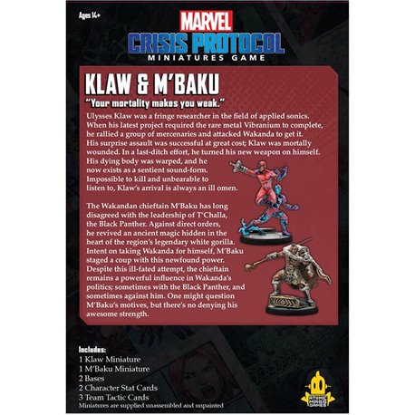 Marvel Crisis Protocol: Klaw and M’Baku (przedsprzedaż)