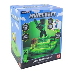 Lampka - Diorama Minecraft Steve (30 cm)