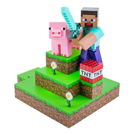 Lampka - Diorama Minecraft Steve (30 cm)