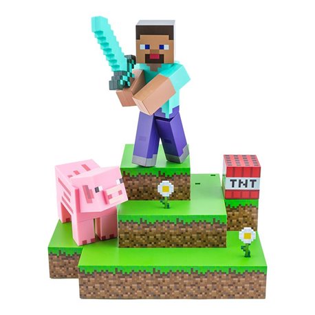 Lampka - Diorama Minecraft Steve (30 cm)