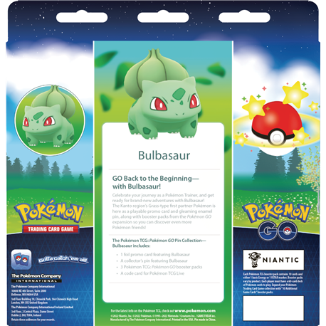 Pokemon TCG: Pokemon GO Pin Collection Bulbasaur