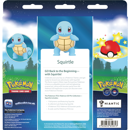 Pokemon TCG: Pokemon GO Pin Collection Squirtle