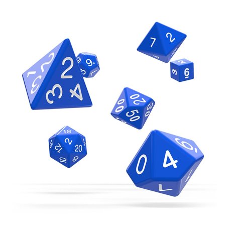 Oakie Doakie Dice RPG Set Solid - Blue (7)