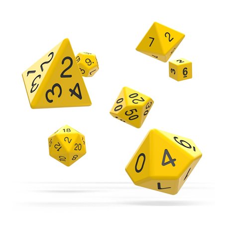 Oakie Doakie Dice RPG Set Solid - Yellow (7)