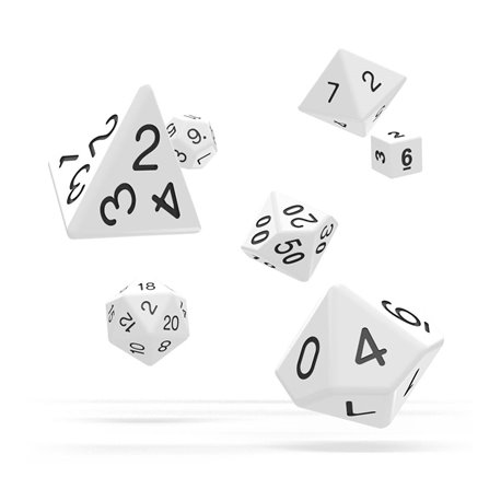 Oakie Doakie Dice RPG Set Solid - White (7)