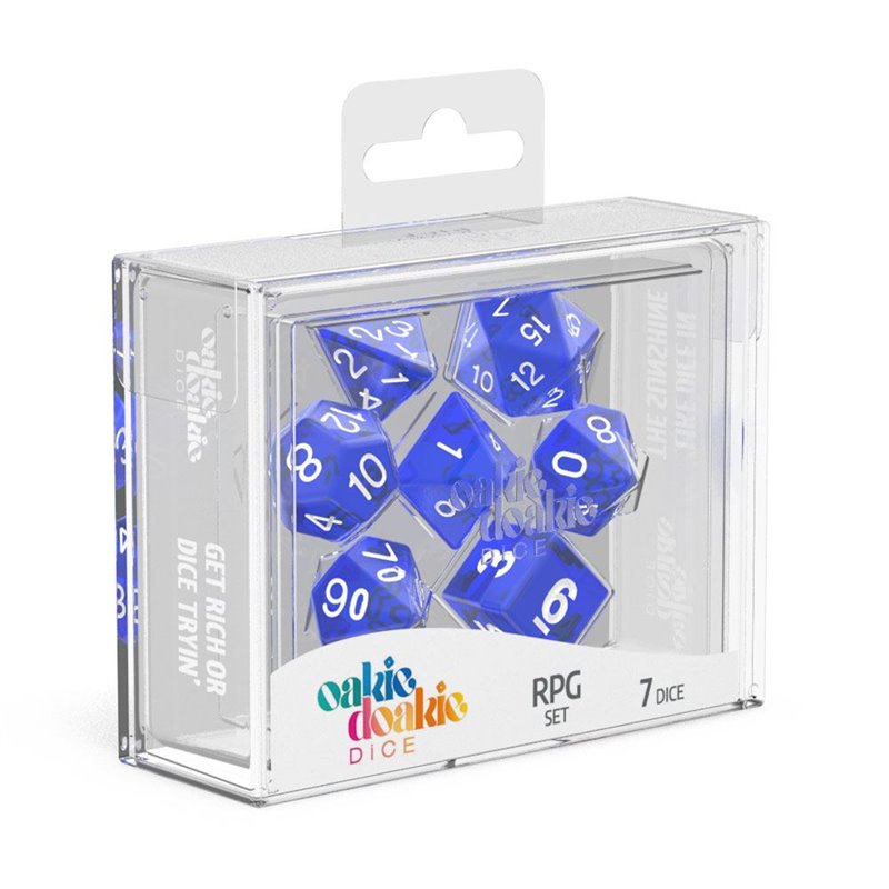 Oakie Doakie Dice RPG Set Translucent - Blue (7)