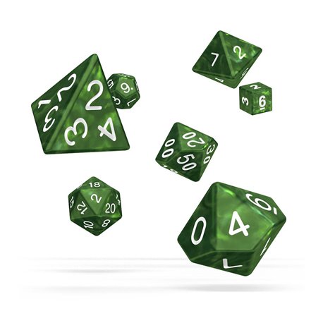 Oakie Doakie Dice RPG Set Marble - Green (7)