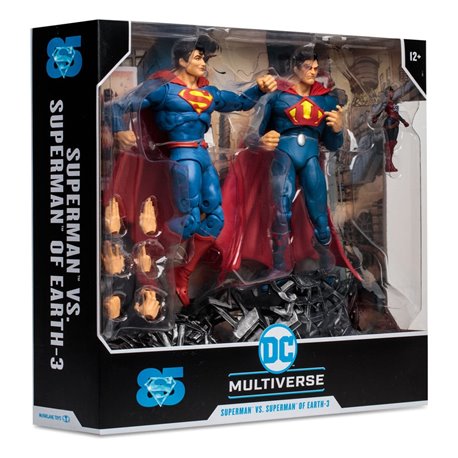 DC Multiverse Multipack Action Figure Superman vs Superman of Earth-3 (Gold Label) 18 cm (przedsprzedaż)