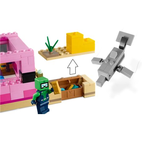 LEGO 21247 Minecraft Dom aksolotla