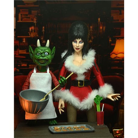 Elvira, Mistress of the Dark Clothed Action Figure Very Scary Xmas Elvira 20 cm (przedsprzedaż)