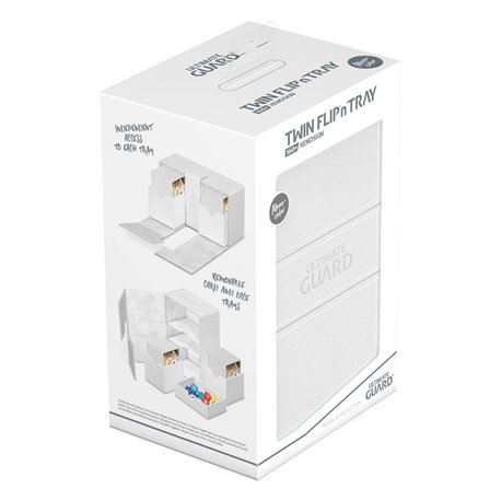 Ultimate Guard Twin Flip`n`Tray 160+ XenoSkin Monocolor White (przedsprzedaż)