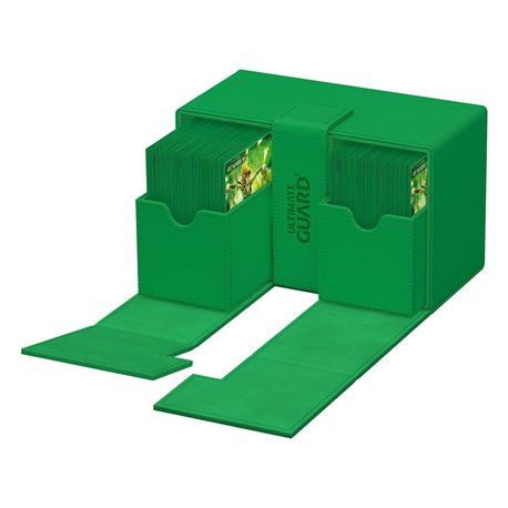 Ultimate Guard Twin Flip`n`Tray 160+ XenoSkin Monocolor Green (przedsprzedaż)