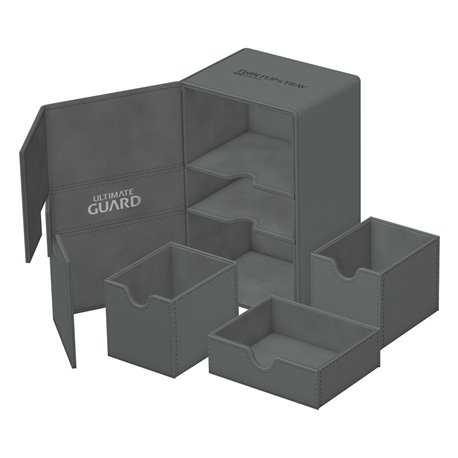 Ultimate Guard Twin Flip`n`Tray 160+ XenoSkin Monocolor Grey (przedsprzedaż)