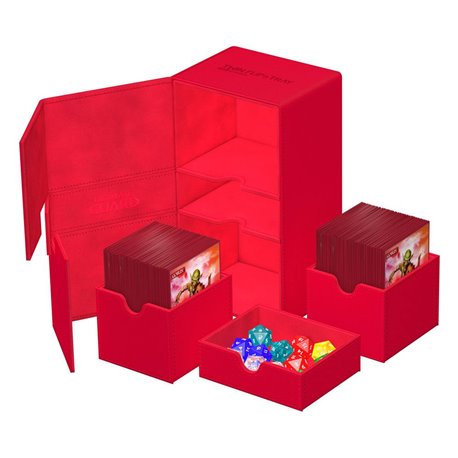 Ultimate Guard Twin Flip`n`Tray 200+ XenoSkin Monocolor Red (przedsprzedaż)