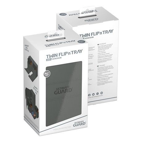 Ultimate Guard Twin Flip`n`Tray 200+ XenoSkin Monocolor Grey (przedsprzedaż)