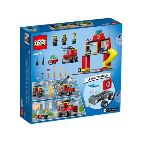 LEGO City 60375 Remiza strażacka i wóz strażacki