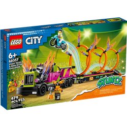 LEGO City 60357 Wyzwanie kaskaderskie - ciężarówka i ogniste obręcze