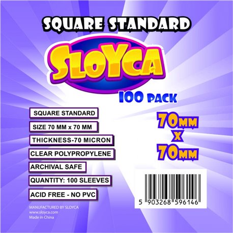 Koszulki na karty Sloyca Square Standard (70x70mm) 100