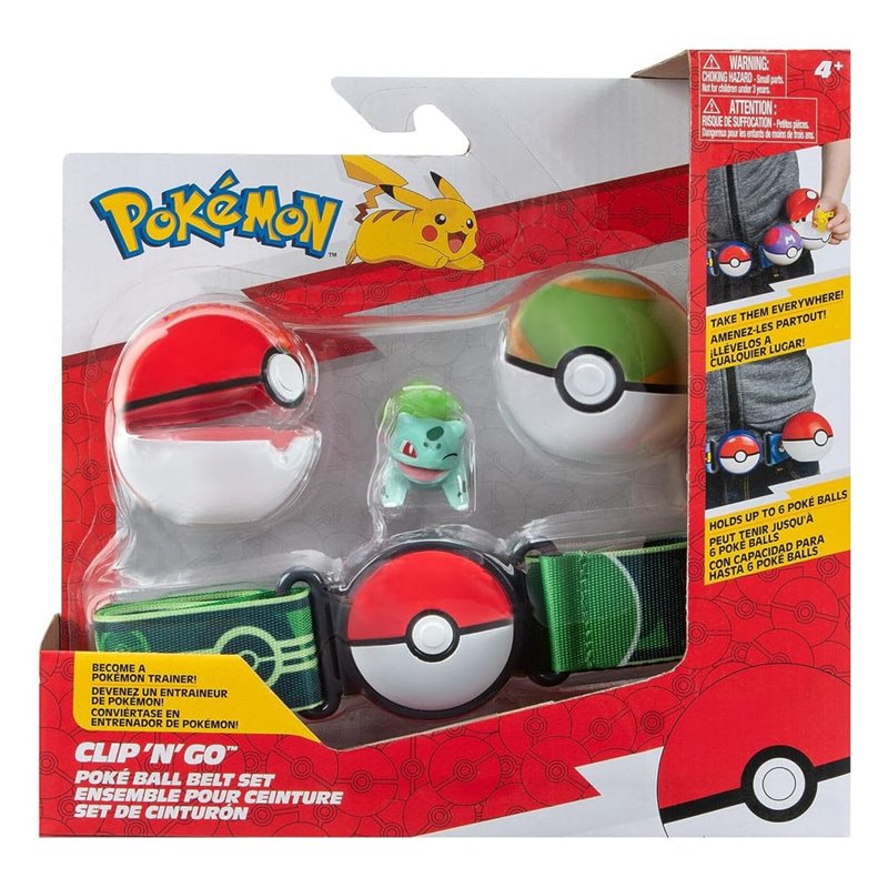 Pokemon Clip'n'Go Belt Set Bulbasaur & Nest Ball (przedsprzedaż)