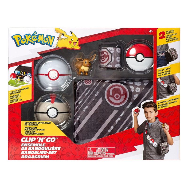 Pokemon Clip'n'Go Bandelier Set Eevee & Timer Ball (przedsprzedaż)
