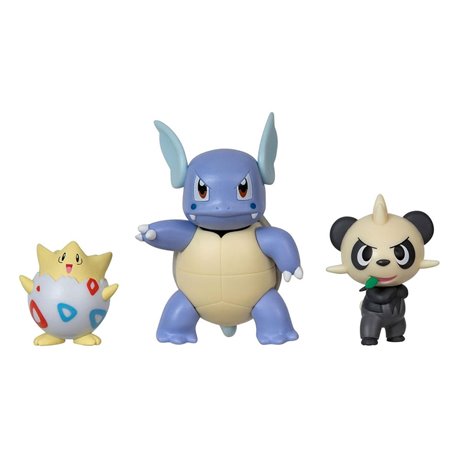 Pokemon Battle Figure Set Togepi, Pancham, Wartortle (przedsprzedaż)