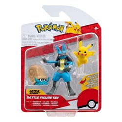 Pokemon Battle Figure Set Pikachu, Omanyte, Lucario (przedsprzedaż)