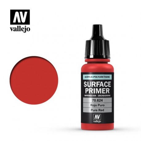 Vallejo Surface Primer 70.624 Pure Red 17ml