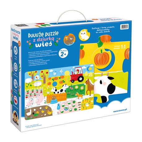 Duże puzzle z dziurką Wieś 2+