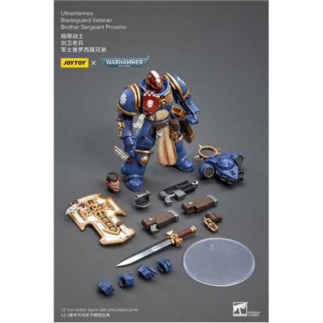 Warhammer 40k Action Figure 1/18 Ultramarines Bladeguard Veteran Brother Sergeant Proximo 12 cm (przedsprzedaż)