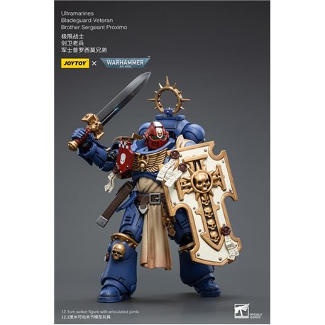 Warhammer 40k Action Figure 1/18 Ultramarines Bladeguard Veteran Brother Sergeant Proximo 12 cm (przedsprzedaż)