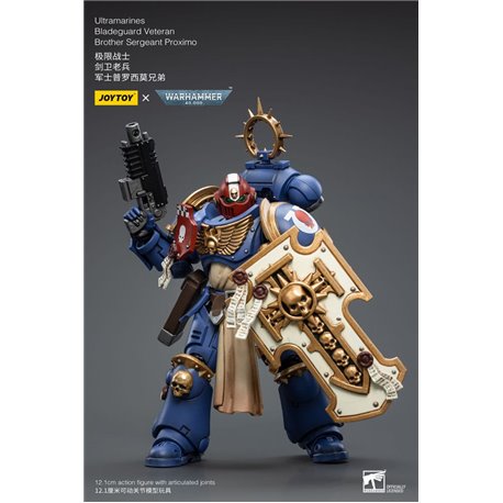 Warhammer 40k Action Figure 1/18 Ultramarines Bladeguard Veteran Brother Sergeant Proximo 12 cm (przedsprzedaż)