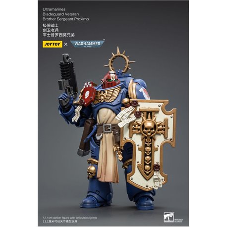 Warhammer 40k Action Figure 1/18 Ultramarines Bladeguard Veteran Brother Sergeant Proximo 12 cm (przedsprzedaż)