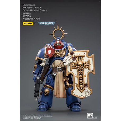 Warhammer 40k Action Figure 1/18 Ultramarines Bladeguard Veteran Brother Sergeant Proximo 12 cm (przedsprzedaż)