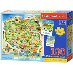 Puzzle 100+28 Mapa Polski