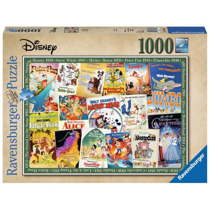 Puzzle 1000 Filmowe Plakaty Disneya