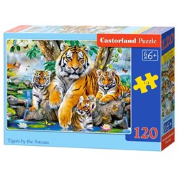 Puzzle 120 Tigers by the Stream