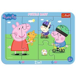 Puzzle ramkowe Baby - Wesoła świnka Peppa