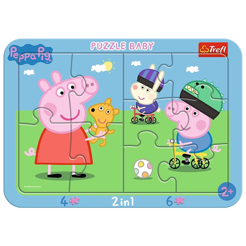 Puzzle ramkowe Baby - Wesoła świnka Peppa