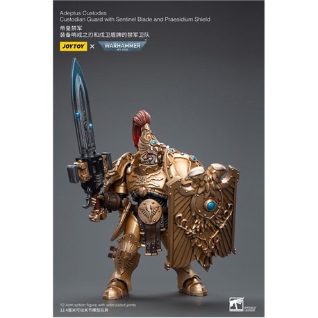 Warhammer 40k Action Figure 1/18 Adeptus Custodes Custodian Guard with Sentinel Blade and Praesidium Shield