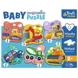 Puzzle Baby Progressive - Pojazdy