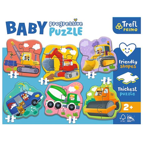 Puzzle Baby Progressive - Pojazdy