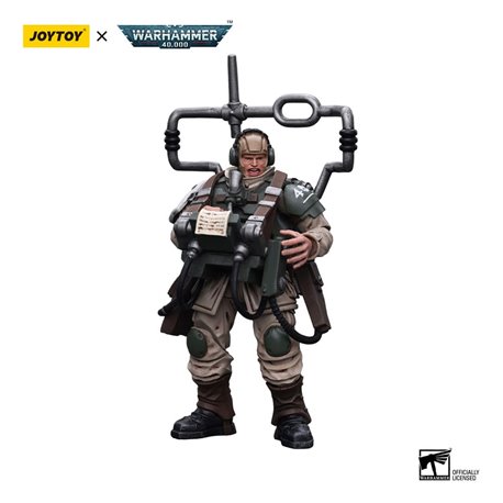 Warhammer 40k Action Figure 1/18 Astra Militarum Cadian Command Squad Veteran with Master Vox 12 cm (przedsprzedaż)