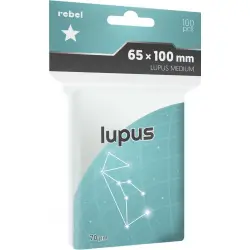 Koszulki na karty Rebel Lupus (65x100) Lupus Medium 100szt (przedsprzedaż)