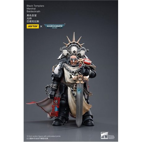 Warhammer 40k Action Figure 1/18 Black Templars Marshal Baldeckrath 12 cm (przedsprzedaż)