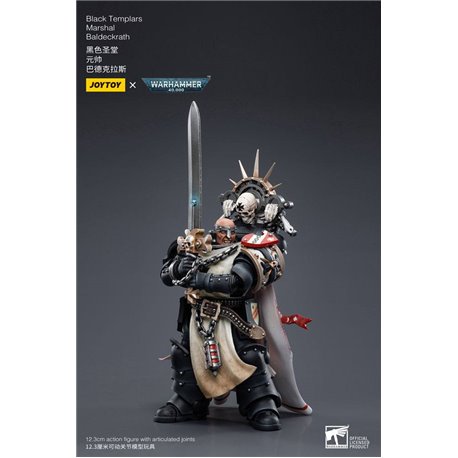 Warhammer 40k Action Figure 1/18 Black Templars Marshal Baldeckrath 12 cm (przedsprzedaż)