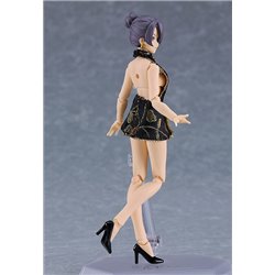 Original Character Figma Action Figure Female Body (Mika) Mini Skirt Chinese Dress Outfit (Black) 13 cm (przedsprzedaż)