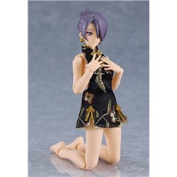 Original Character Figma Action Figure Female Body (Mika) Mini Skirt Chinese Dress Outfit (Black) 13 cm (przedsprzedaż)