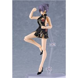 Original Character Figma Action Figure Female Body (Mika) Mini Skirt Chinese Dress Outfit (Black) 13 cm (przedsprzedaż)