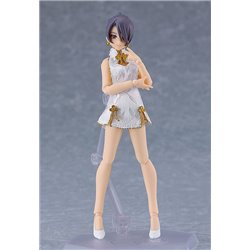 Original Character Figma Action Figure Female Body (Mika) Mini Skirt Chinese Dress Outfit (White) 13 cm (przedsprzedaż)