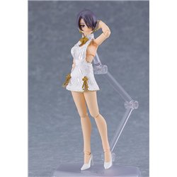 Original Character Figma Action Figure Female Body (Mika) Mini Skirt Chinese Dress Outfit (White) 13 cm (przedsprzedaż)